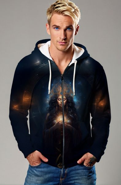 Virgo Zodiac Collection: The Goddess of Wisdom Sweatshirt-Zip Up Hoodie