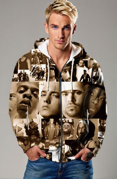 Sepia Hip-Hop Legends & Black History Month T-Shirts, Hoodies, Zip-Up Jackets, and Pullovers-Zip Up Hoodie