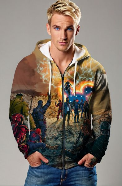 Marvel Heroes Assemble Zip-Up Hoodie – United We Stand