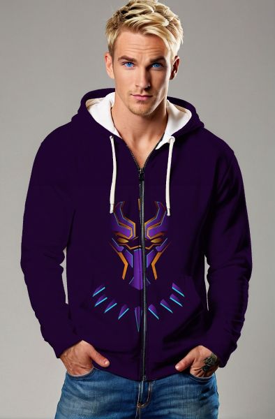 Black Panther Zip-Up – Tech-Edge Purple Panther