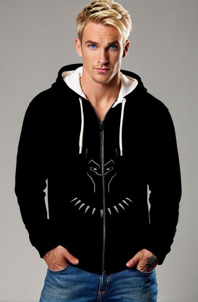 Black Panther Zip-Up – Shadow Line Art