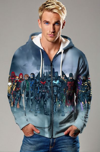 City Watch Zip-Up Hoodie – Mist Grey Gradient