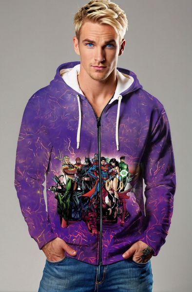 League Pulse Zip-Up – Purple Thunder DC Zip Hoodie