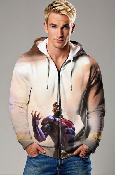 Mecha Superman Armor Zip-Up – Titanium Justice Split Design
