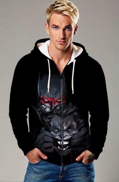 Dark Duality Zip-Up – Masked Tension Mode