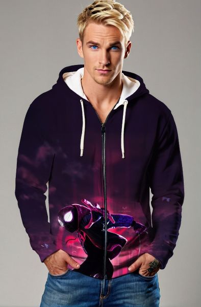 Miles Morales Skyline Zip-Up – Midnight Descent