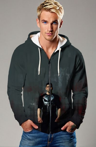 Frank Castle / The Punisher Zip-Up Hoodie - Vengeance in Action Edition
