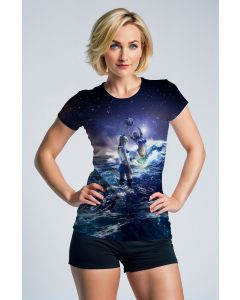 Aquarius Goddess and Hercules Mythical Sea Unisex T-Shirts in Purple Stardust