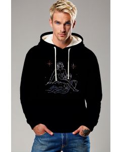 Aquarius Uranus Bubble Hoodie in Black