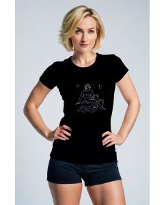 Aquarius Uranus Mythology Bubble Graphic Unisex Black T-Shirts