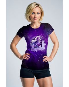 Aquarius Goddess Alcmene Purple Starry Unisex T-shirts