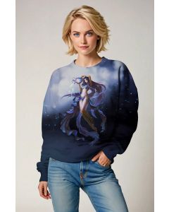 Hercules Guardian Aquarius Unisex Gradient Blue Sky Sweatshirts