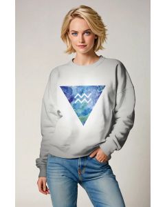 Aquarius Nebula Graphic Unisex Grey Sweatshirt