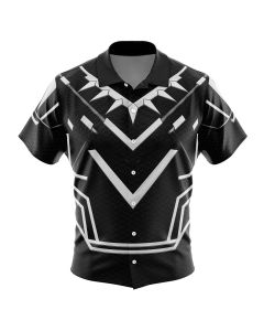 Black Panther Marvel Button Up Hawaiian Shirt