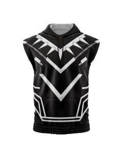 Black Panther Cosplay Marvel Sleeveless Hoodie