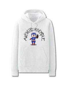Captain America Solid Color Captain Amer Marvel Inspired Hoodie Solid