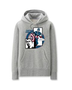 Captain America Solid Color Captain Amer Marvel Inspired Hoodie Solid Comfort Wear