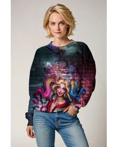 Harley Quinn Graffiti Street Crewneck Sweatshirt – Street Mischief