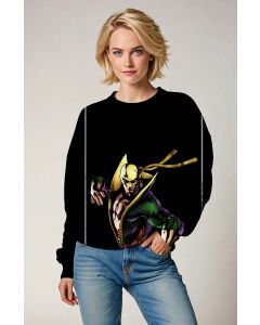 Bruce Banner Graphic Crewneck Sweatshirt - Bold Green & Black Design