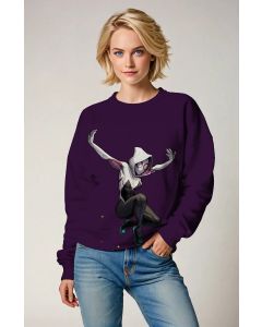 Spider-Woman Crewneck Sweatshirt - Purple Glow