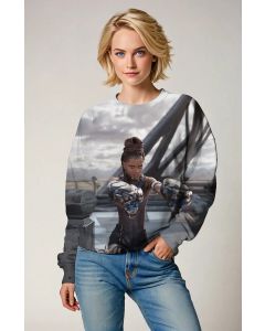 Black Panther Gray Crewneck Sweatshirt