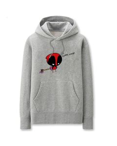Solid Color Super Hero Deadpool Cartoon Style Cute Deadpool Hoodie Solid