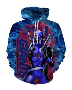 Pullover Blue Deadpool New York Giants Hoodie Blue