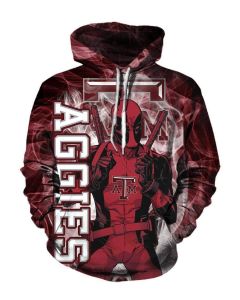 Pullover Deep Red Deadpool Texas Hoodie Red