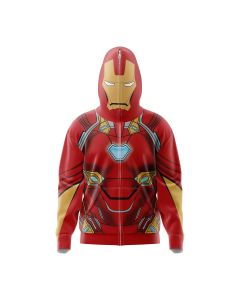 Iron Man Marvel Comics Full Face Zip Hoodie