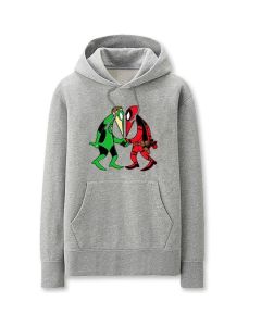 Solid Color Funny Green Lantern and Deadpool Cartoon Style Solid Color Funny Green Hoodie Solid Green
