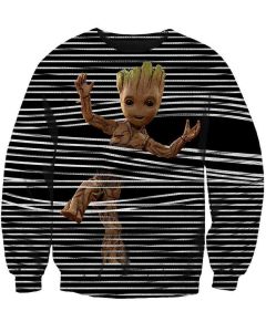Groot Zip Up Hoodie Classic Fit Graphic
