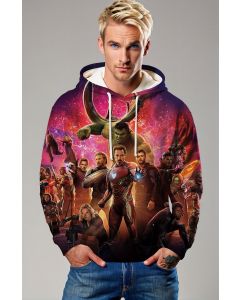 Dark Red Avengers Infinity War Pullover Hoodie