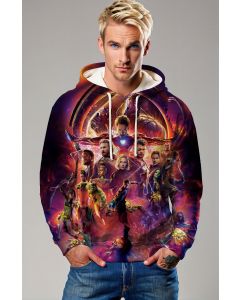 Fiery Red Avengers Team Pullover Hoodie
