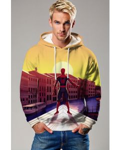Sunset City Hero Graphic Apparel – Golden Yellow Pullover Hoodie