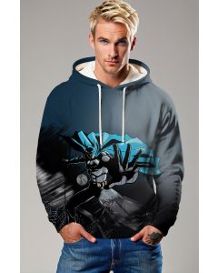  Dark Grey Batman Action Pullover Hoodie