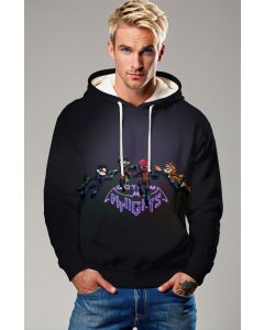 Black Gotham Knights Pullover Hoodie – Neon Hero Team Graphic