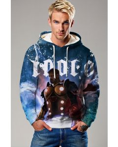 Stormbound Thunder Hoodie – Deep Blue Norse Pullover