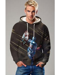 Captain Mech Strike – Black Pullover Hoodie
