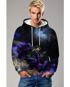 Joker and Batman Cosmic Battle Hoodie