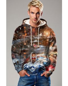 Embrace  new Captain America with the Sam Wilson Hoodie