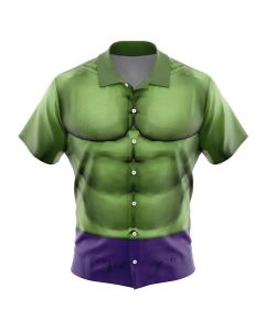 Hulk Marvel Button Up Hawaiian Shirt