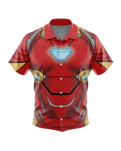 Iron Man Marvel Button Up Hawaiian Shirt