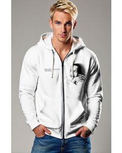 Independence Day Freedom Statue Splatter Paint White Hoodie