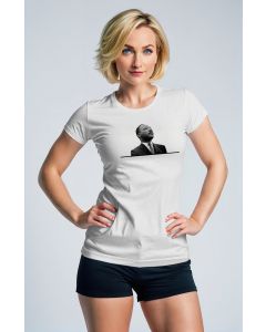 Minimalist Martin Luther King Graphic White Fashion TShirt