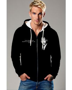 Independence Day Graphic Red Blue Color Block Hoodie