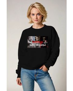 Minimalist Black Graphic Martin Luther King Fashionable Street Crewneck Sweatshirt