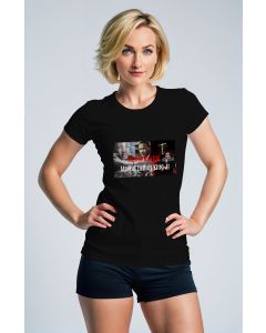 Martin Luther King Printed Street Fashion Black TShirt