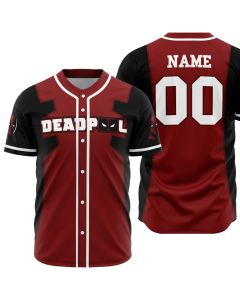 Personalized Deadpool Marvel Baseball Jersey