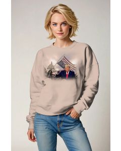 Trump Presidential Memorial Khaki Crewneck Sweatshirt