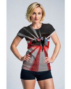 Chic Red Presidential Memorial Print TShirt